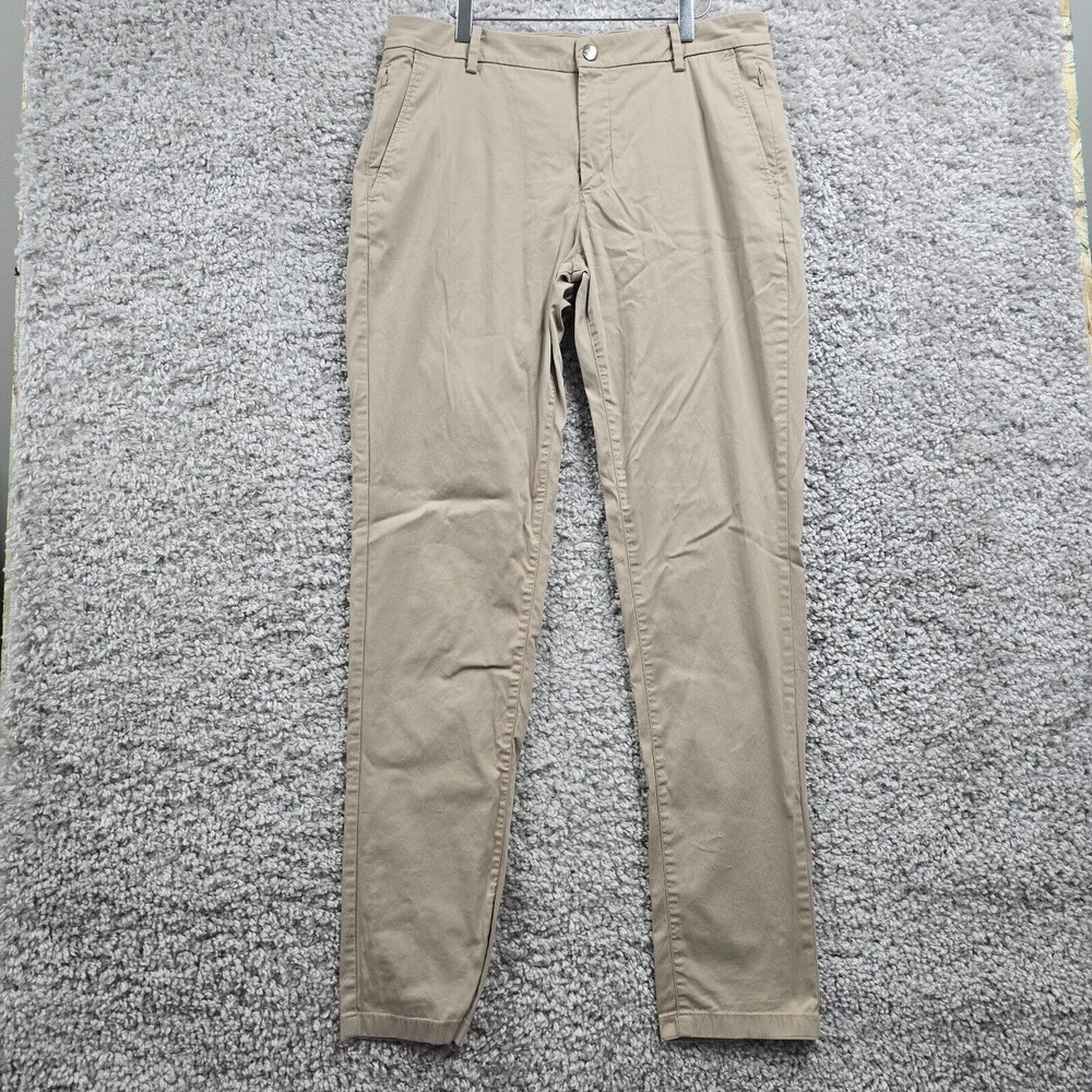 Birddogs Lined Chino Pants Mens 34x34 (fits 33x32.5) Tan Stretch Casual‎